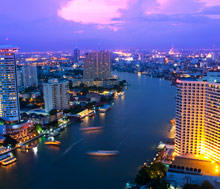 Bangkok, Lento+Hotelli